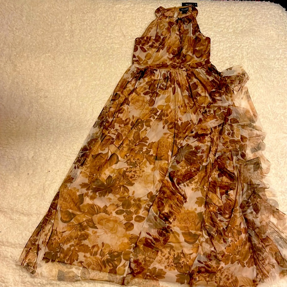 Light brown flower dress